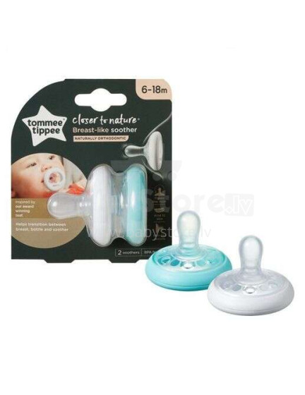 334305 BREAST-LIKE pacifier 6-18M 2 pcs