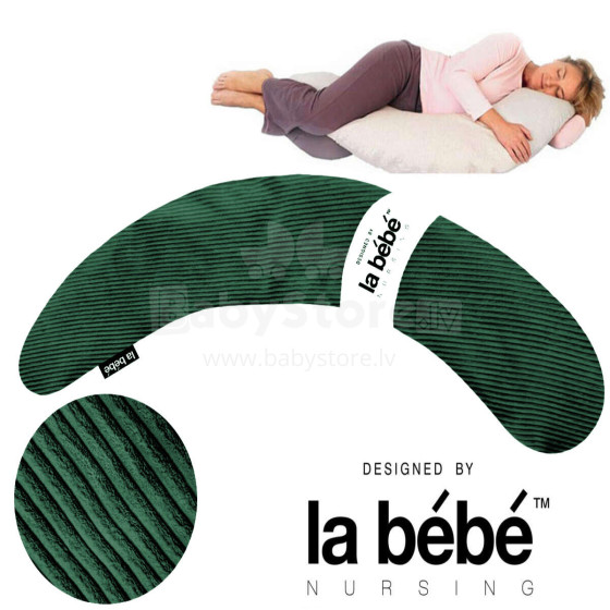 La Bebe™ Moon Maternity Pillow Velvet Collection Art.182956 didelė nėščiųjų pagalvė su silikono sintepono (rutulinio sintepono) įdaru (ypač minkštu ir tyliu), 195cm