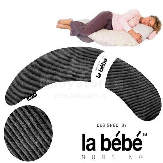 La Bebe™ Moon Maternity Pillow Velvet Collection Art.182959 Liels spilvens grūtniecēm ar sintepona (bumbiņsintepons) pildījums (īpaši mīksts un kluss),195cm