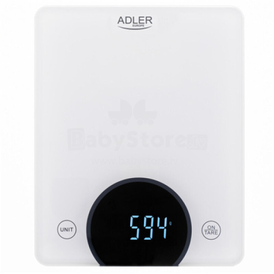 Adler Kitchen Scale AD 3173w Maximum weight (capacity) 10 kg, Graduation 1 g, Display type LED, White