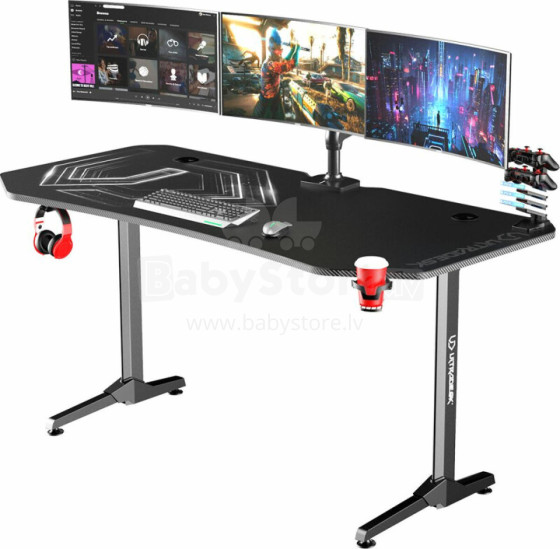 Стол для компьютерных игр Ultradesk Frag XXL Black