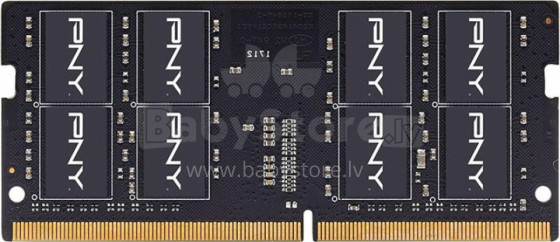 PNY Performance piezīmjdatora atmiņa SODIMM DDR4 16GB 3200MHz CL22 (MN16GSD43200-TB)