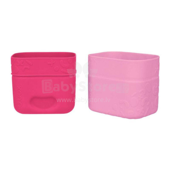 Silicone snack containers/compartments, 2 pack, Berry, b.box