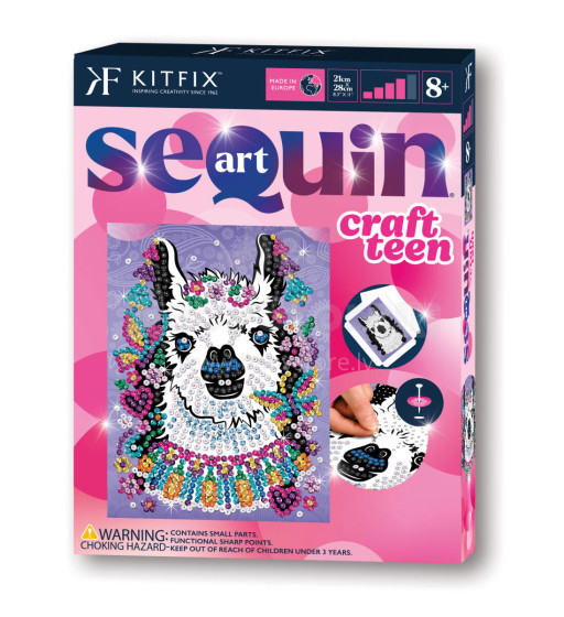 KITFIX DIY set Sequin Art Craft Teen Llama