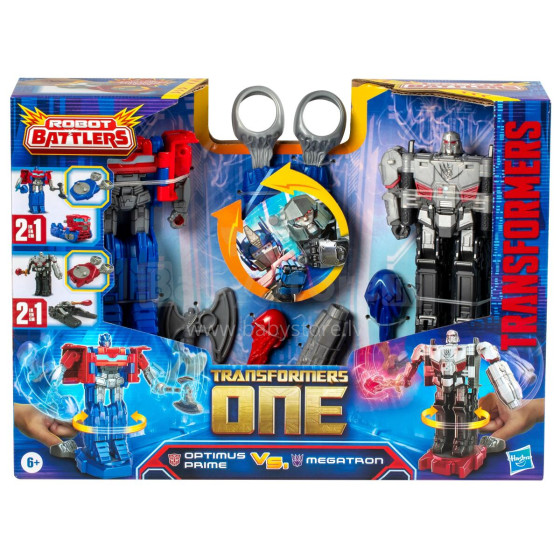 TRANSFORMERS MV8 игровой набор Сражающиеся роботы Оптимус Прайм и Мегатрон, 11,5 cm