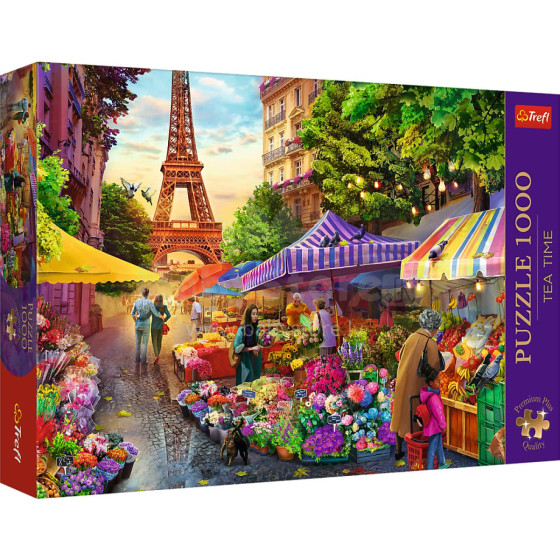 TREFL Premium Plus Puzzle Flower Market, Paris, 1000 pcs