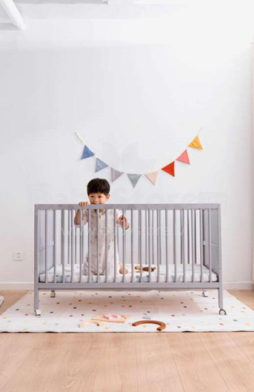 Lepinkids Allen Art.183726 Grey Koka gulta 140x70cm