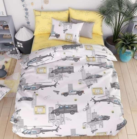 Vasilek Bedding Set  Art.183781  Хлопковое постельное белье из 3-х частей 143х215/70x70см