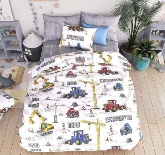 Vasilek Bedding Set  Art.183781  Хлопковое постельное белье из 3-х частей 143х215/50x70см