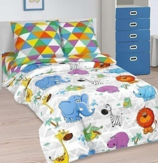 Vasilek Bedding Set  Art.183781  Хлопковое постельное белье из 3-х частей 143х215/70x70см