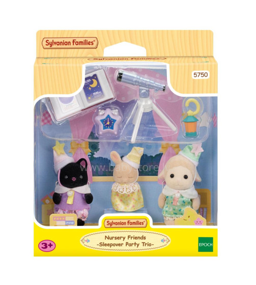 SYLVANIAN FAMILIES playset Sleepover Party Trio