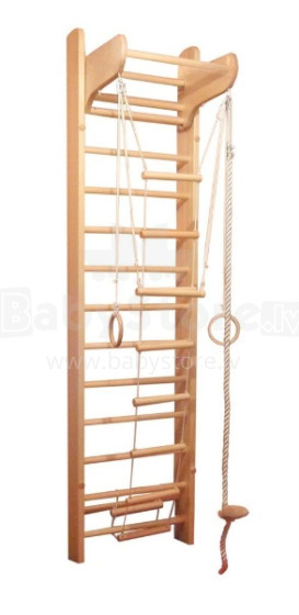 Climbing Rack Art.R2U Col.001 Wooden Climbing Wall Set 140x67x10cm