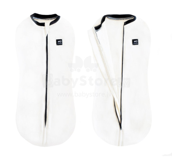 La Bebe™ NO Swaddle Up Art.184568 White Kokvilnas ietināšanas autiņš/guļammaiss no 3,2 kg līdz 6,4 kg.