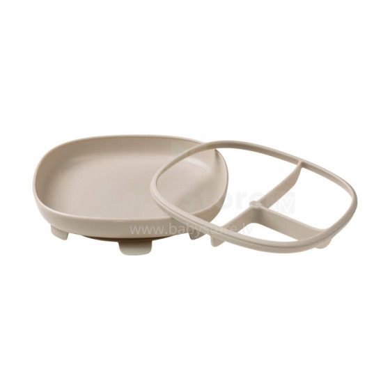 Plate with suction cup 2in1, latte, b.box