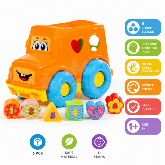 I-Toys Autobus Art.184753 Geometric shape sorter machine