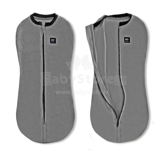 La Bebe™ NO Swaddle Up Art.184764 Dark Grey Kokvilnas ietināšanas autiņš/guļammaiss no 3,2 kg līdz 6,4 kg.