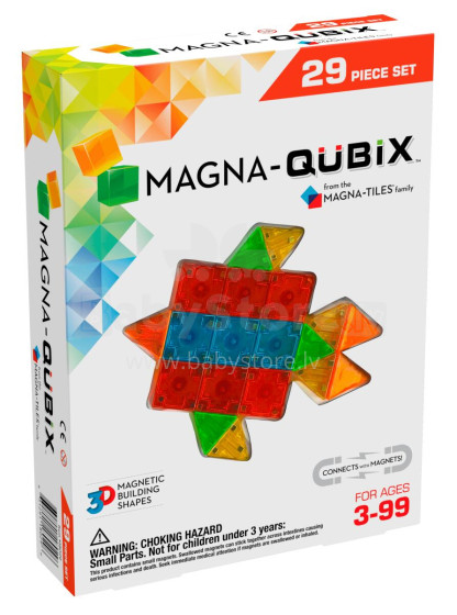 MAGNA-TILES Magnetic building cubes Magna Qubix, 29 pcs