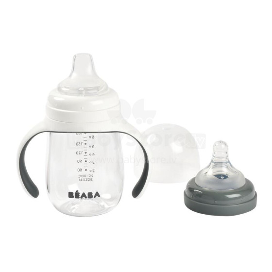 Beaba Art.913532 MINERAL GREY Mācību krūzīte 2in1 210ml