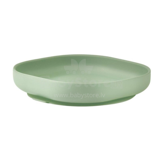 Beaba Art.913551 SAGE GREEN Silicone plate with suction cup