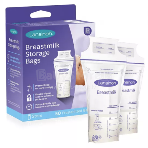 Lansinoh Art.40055 Breast milk storage bags 50pcs