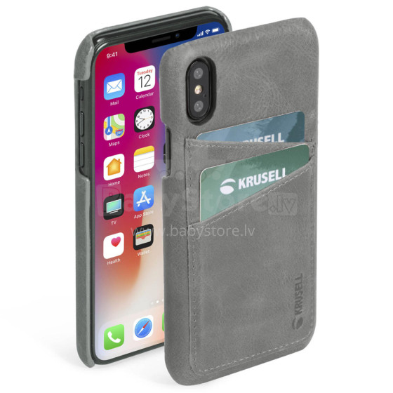 Krusell Sunne 2 Card Cover Apple iPhone XS Max vintage grey