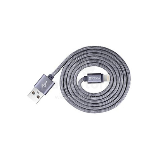 Devia Fashion Series Cable for Lightning (MFi, 2.4A 1.2M) grey