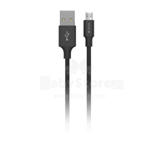 Devia Pheez Series Cable for Micro USB (5V 2.4A,25CM) black