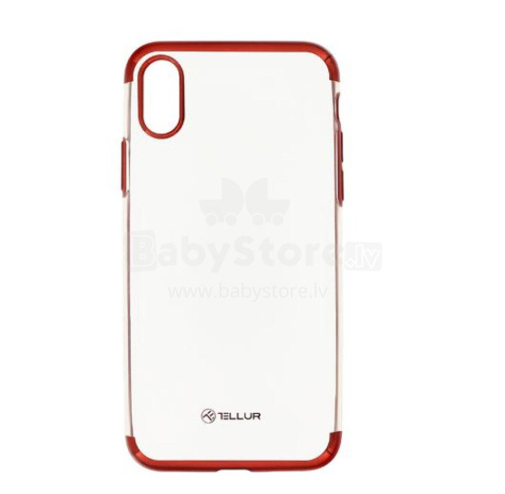 Tellur Cover Silicone Electroplated for iPhone X/XS red