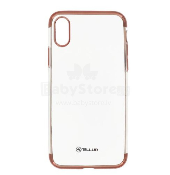 Tellur Cover Silicone Electroplated for iPhone X/XS rose gold