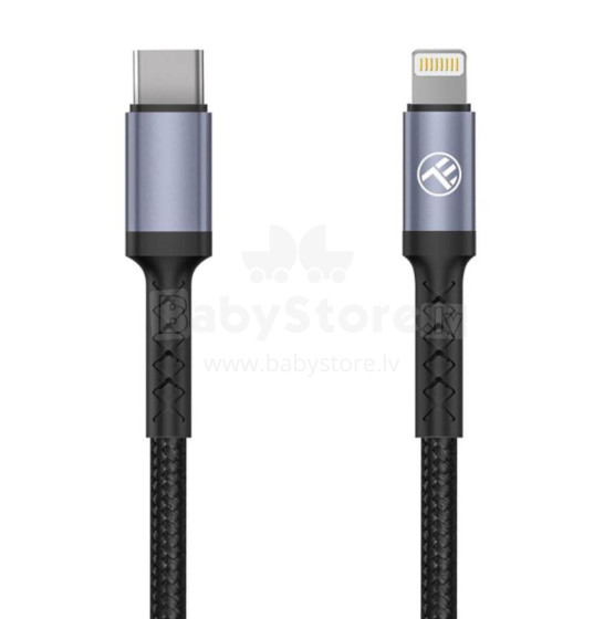 Tellur Data Cable Type-C To Lightning, 2A PD18W 1m Nylon Black