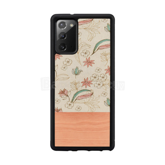 MAN&WOOD case for Galaxy Note 20 pink flower black