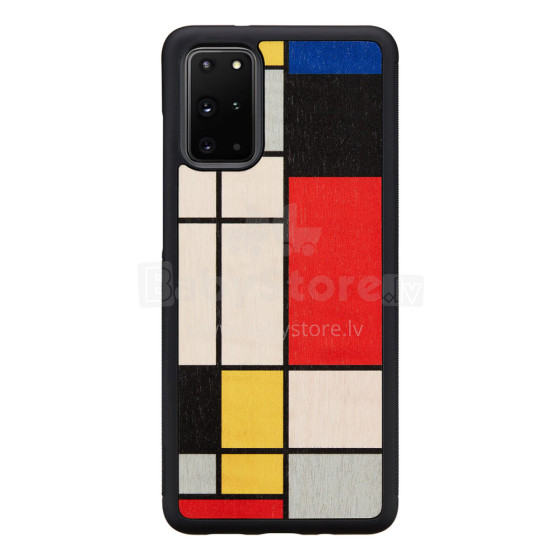 MAN&WOOD case for Galaxy S20+ mondrian wood black