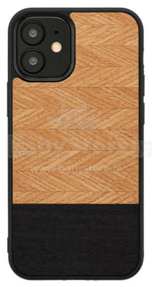 MAN&WOOD case for iPhone 12 mini herringbone nero black