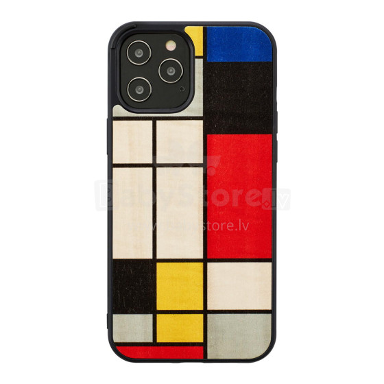 MAN&WOOD case for iPhone 12 Pro Max mondrian wood black