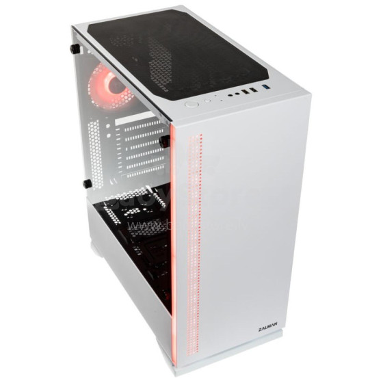 Zalman S5 White ATX, RGB fan + fan, T/G