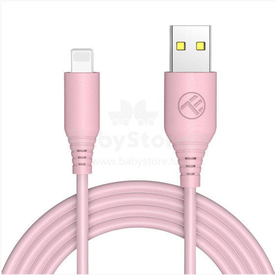 Tellur Silicone USB to Lightning Cable 3A 1m Pink