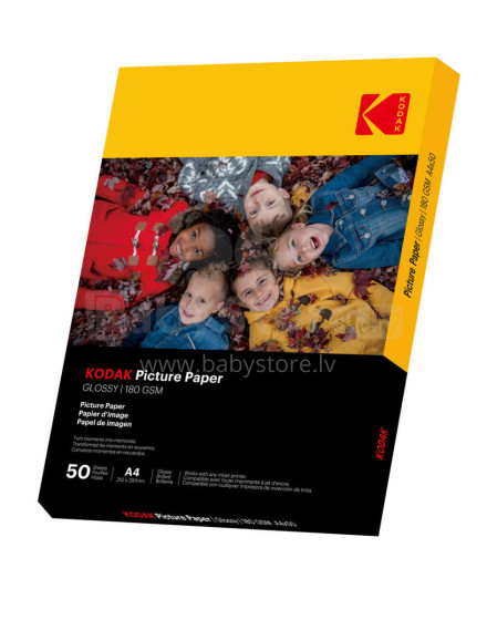 Kodak 180gsm 9.1 mil Glossy A4x50