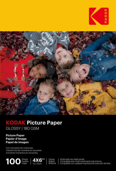 Kodak 180gsm 9.1mil Glossy 4/6x100