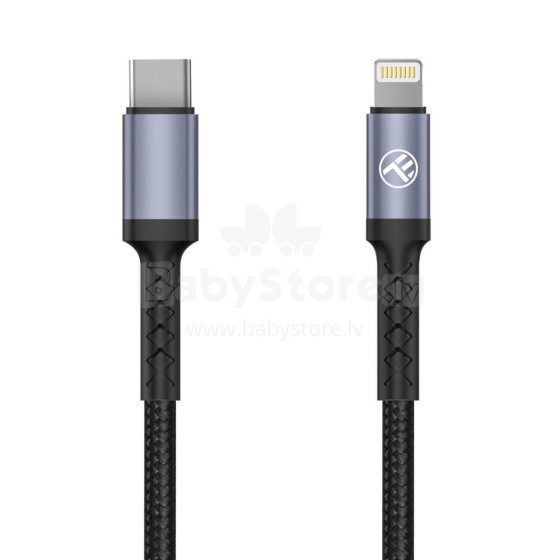 Tellur Lightning to Type-C Cable 3A PD30W 2m Nylon Black