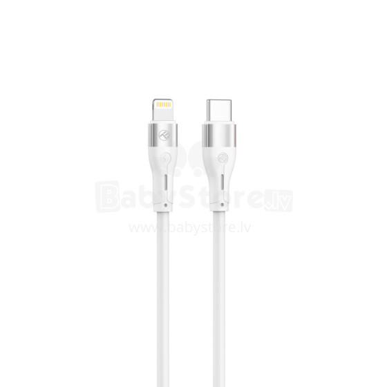 Tellur Silicone Type-C to Lightning Cable PD30W 1m White