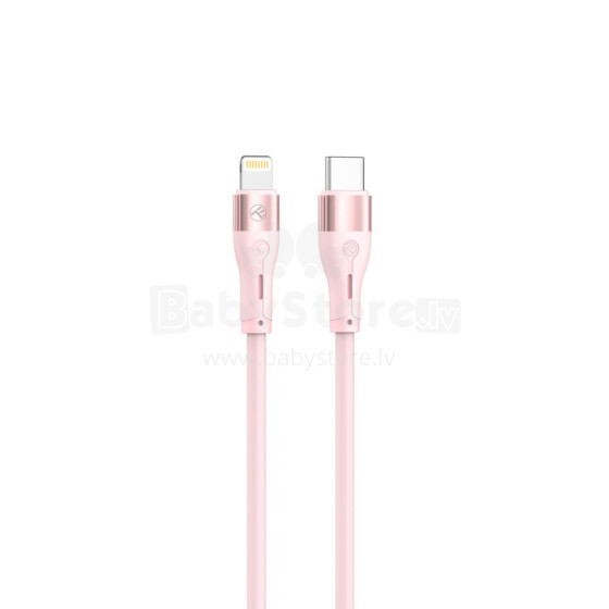 Tellur Silicone Type-C to Lightning Cable PD30W 1m Pink