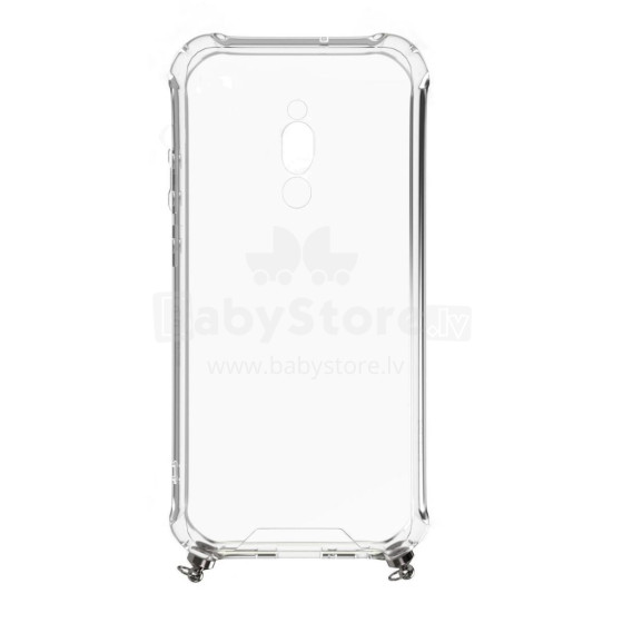 Xiaomi Redmi 8 Silicone TPU Transparent with Necklace Strap Silver