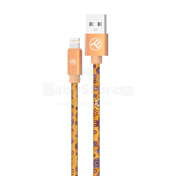 Tellur Graffiti USB to Lightning Cable 3A 1m Orange