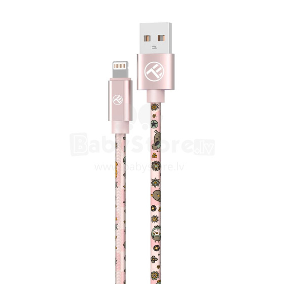 Tellur Graffiti USB to Lightning Cable 3A 1m Pink