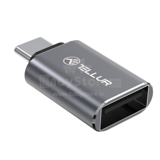 Tellur USB-C to USB-A M/F Adapter 10Gbps, 3A Aluminum Alloy