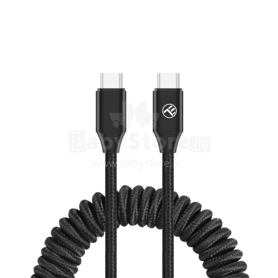 Tellur Extendable USB-C to USB-C Cable PD60W up to 1.8m Black