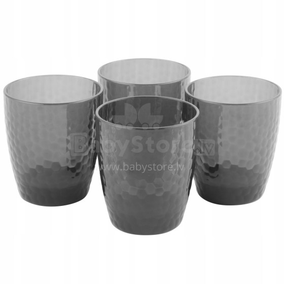 Cambridge CM07650GEU7 Fete Hammered 4pcs tumbler set grey