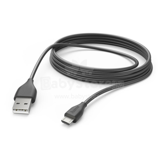 Hama 00201588 Charging Cable, USB-A - Micro-USB 3m black