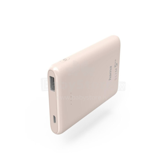 Hama 00201664 Power bank 5000mAh 5W Light Rose