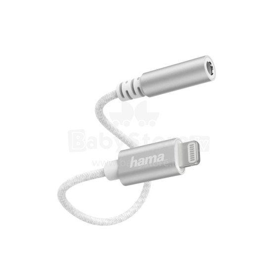 Hama 00187210 Lightning Adapter to 3.5mm Audio Socket, White